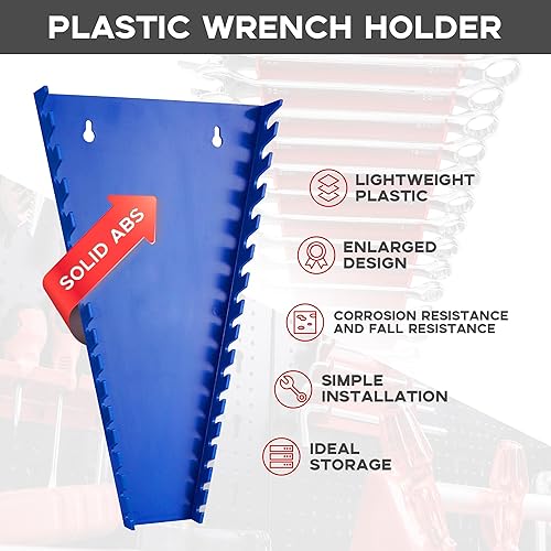 Miniatura 2 de Reniteco Soporte de llaves de plástico, organizador de llaves ampliado, estantes de llaves de plástico de alta densidad para pared y caja de