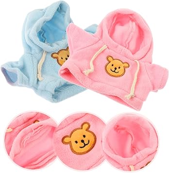 2PCS Plush Replacement Clothes Cute Bear Doll Costume
