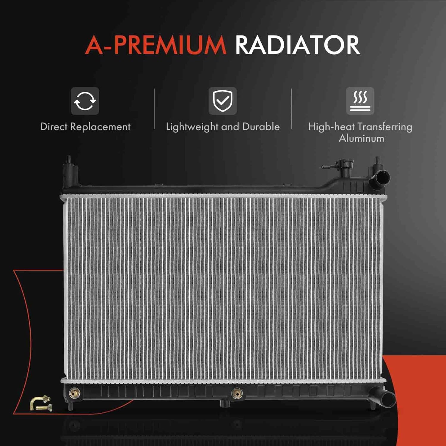 A-Premium Engine Coolant Radiator with Transmission Oil Cooler Compatible with Nissan Murano 2015-2023, Replace# 214605AA0A