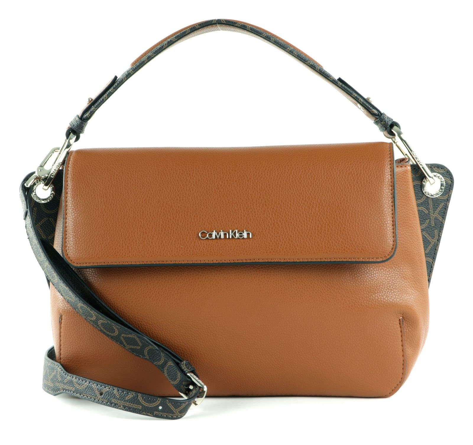 Calvin Klein CK Accent Flap Tote Caramel
