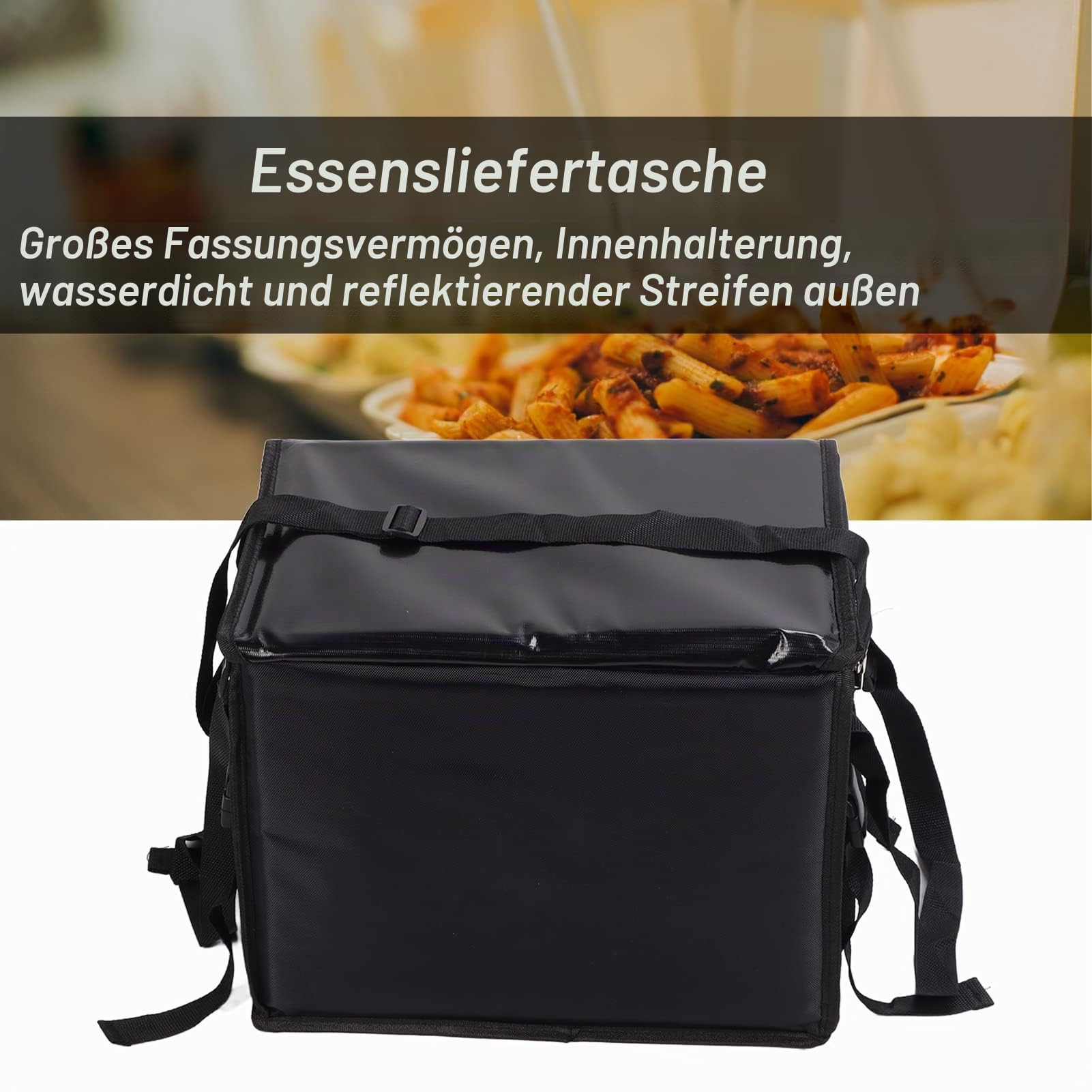 Haofy Food Delivery Bag Rucksack, Isolierte Food Delivery Bag Pizza für Professionelle Food & Groceries Delivery Restaurant, Catering, Buffet Server Transport