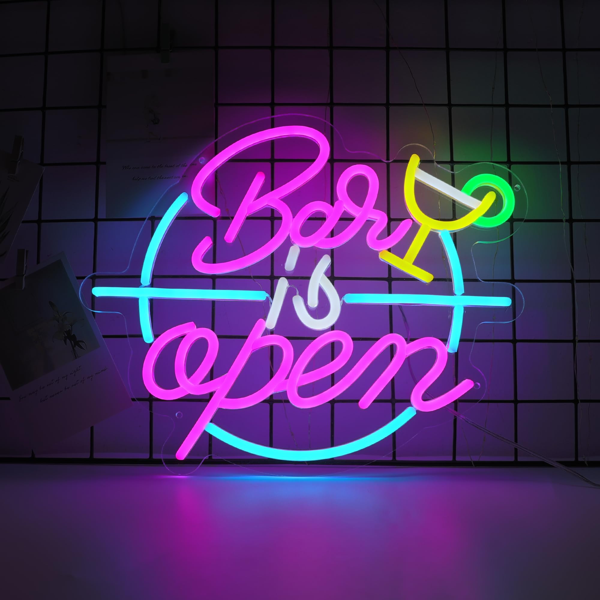 DWOOKE Neonschild „Bar Open, dimmbare LED-Neonlichter, USB-betrieben, helle „Open-Schilder als Wanddekoration, Bar-Dekorationen für Zuhause, Kneipe, Geschäft, Laden, Partygeschenke