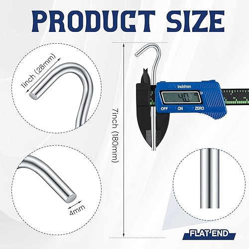 Miniatura 2 de Blulu 200 estacas de tienda de campaña galvanizadas resistentes para patio, estacas de campamento al aire libre, estacas de metal para tienda de