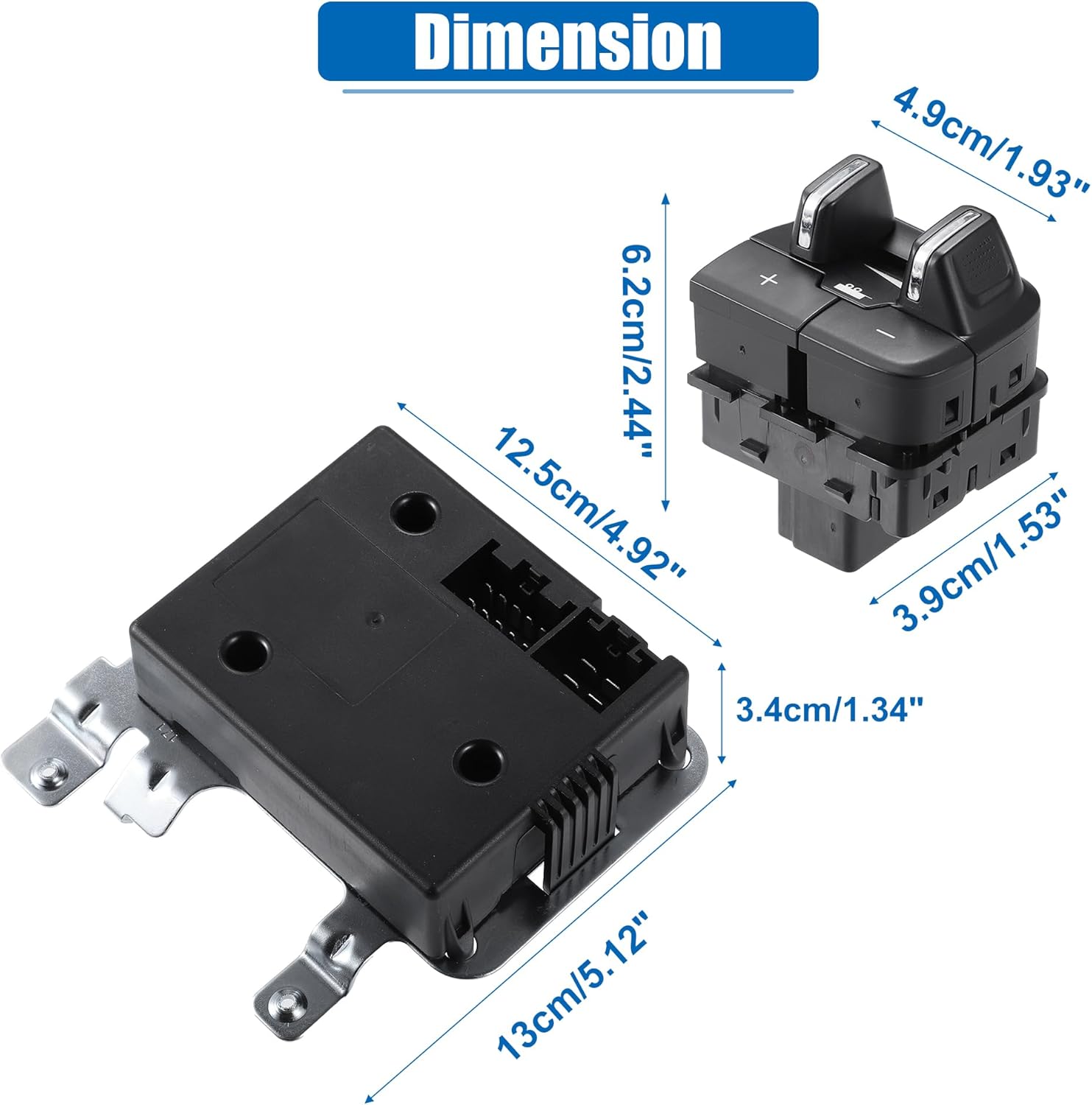 X AUTOHAUX Integrated Trailer Brake Control Module Kit with Switch for Ram 1500 2500 3500 4500 5500 2016-2018 for 1500 Classic 2019-2022 82215040AB Trailer Brake Controller Switch Kit