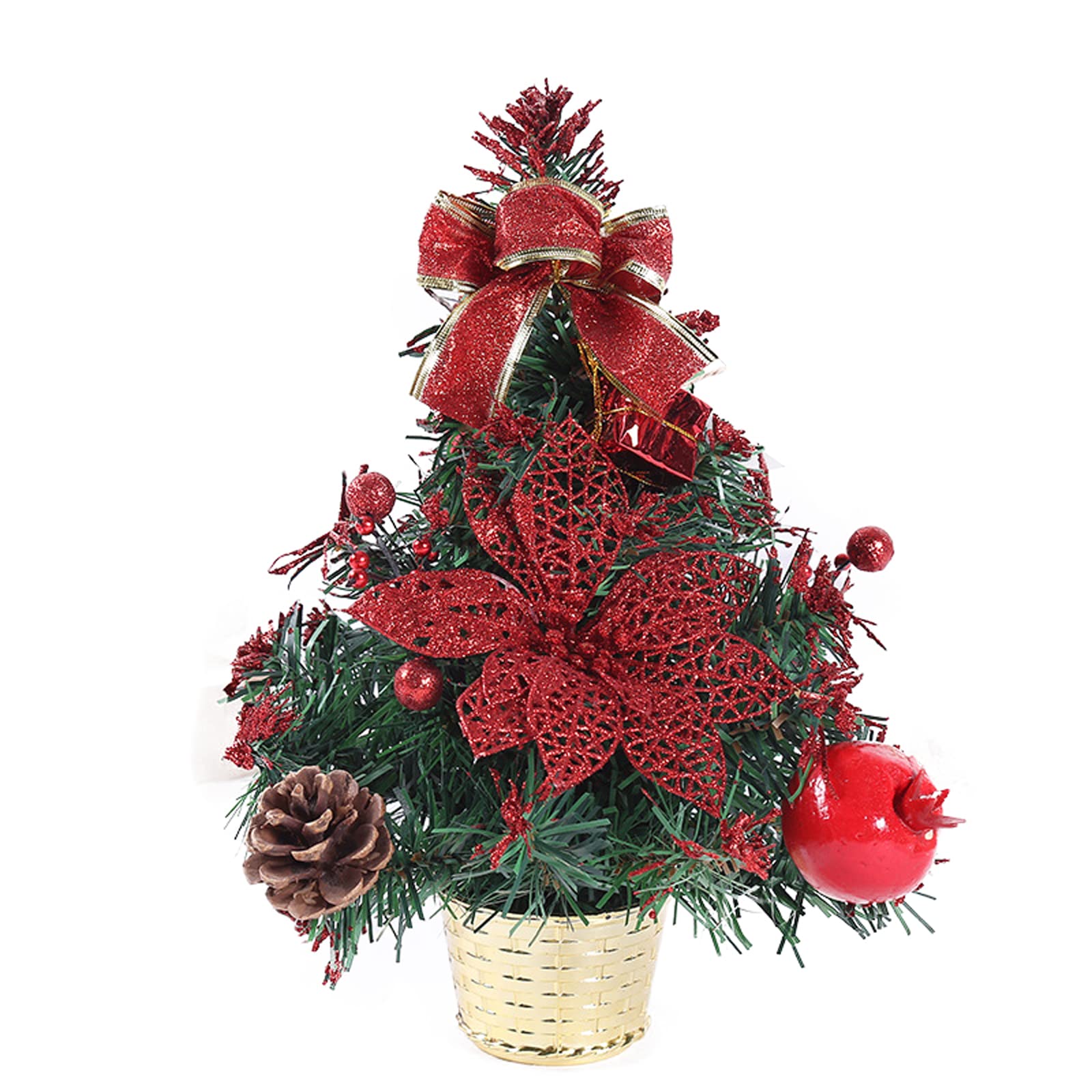 Albero di Natale da Tavolo, Mini Albero di Natale Artificiale Piccolo Albero di Natale per Tavolo/Scrivania/Casa