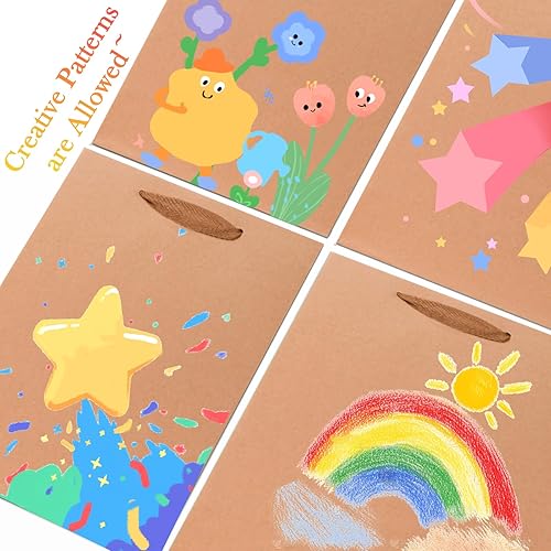 Miniatura 4 de 10 bolsas de regalo con papel de seda de 8 x 4 x 11 pulgadas.