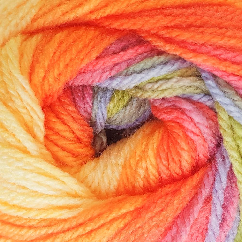 Wendy Giggles Variegated Double Knitting Crochet Yarn Wool - 5x100g Balls -WG01