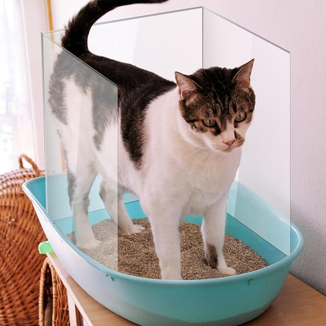 Foto 6 de 7 de Pee Shields - Bandeja de arena para gatos (3 unidades, 30 x 40 cm, protección contra salpicaduras…