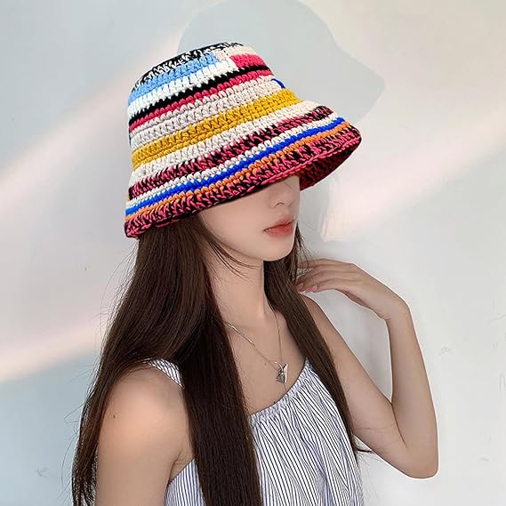 帽子 POLY KNIT BUCKET HAT (No.KN-251104) POLY HAND KNIT BUCKET HAT BROWN – TIME AFTER TIME