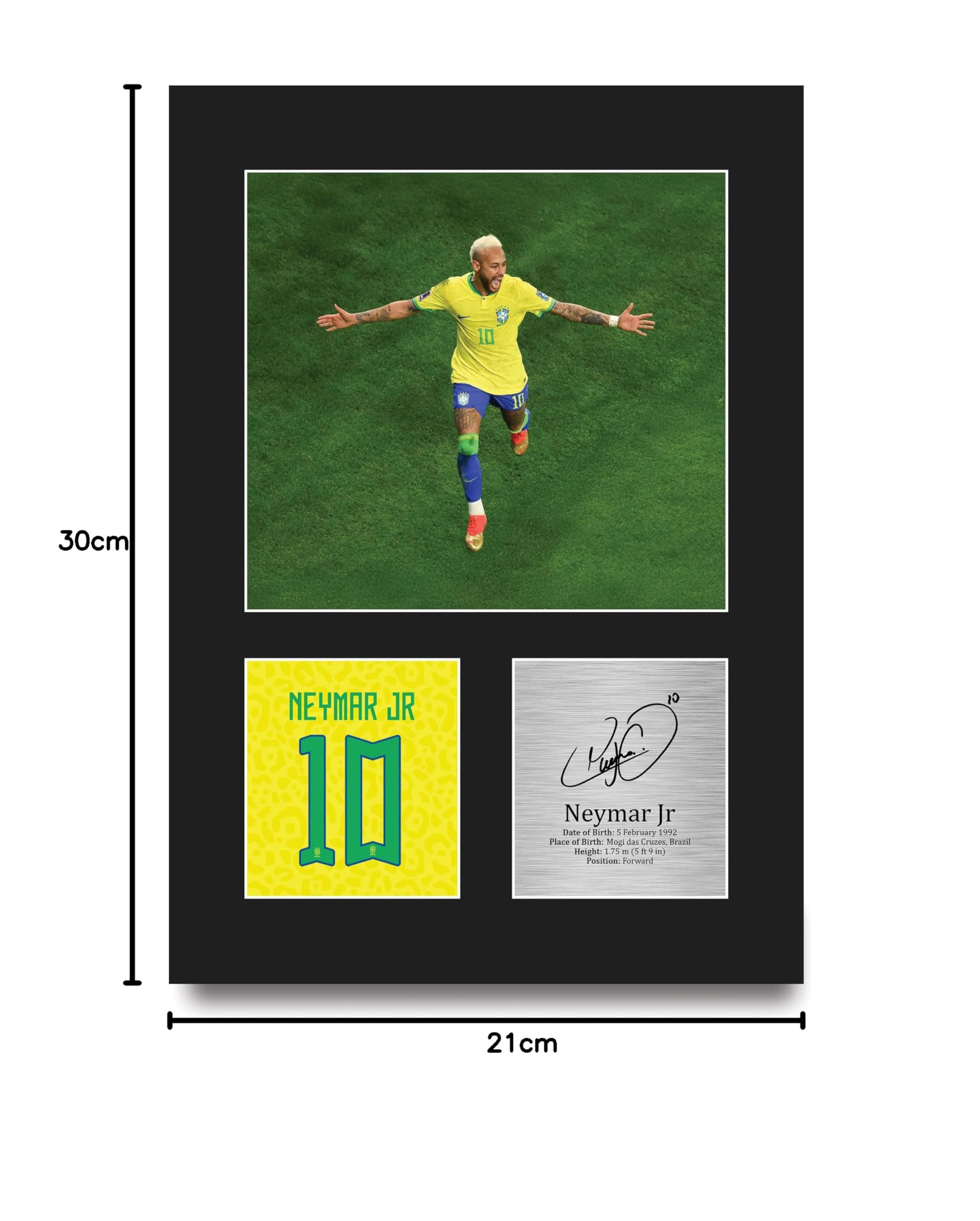 HWC Trading Neymar Jr Brazil Gifts Printed Signed Autograph