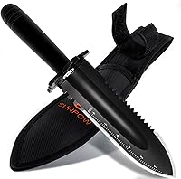 Vista 1 de SUNPOW Herramientas de excavación de pala para detector de metales, cuchillo de pala para excavadora de doble borde dentado resistente, herramientas