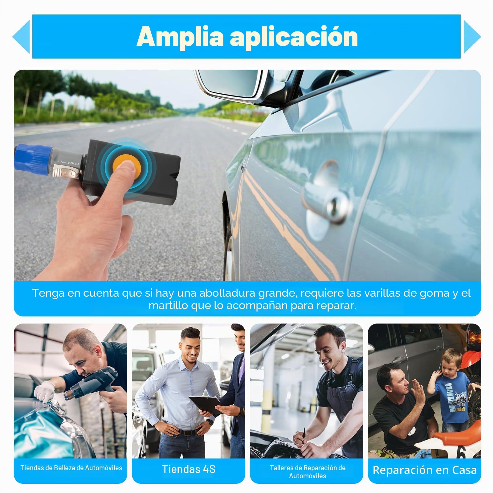 Aparato de Reparación de Abolladuras de Coche, Caja de Calor por Inducción PDR de 1380W, Herramienta de Reparación de Coche sin Pintura, 220V, para Reparar Abolladuras en Cuerpo de Acero