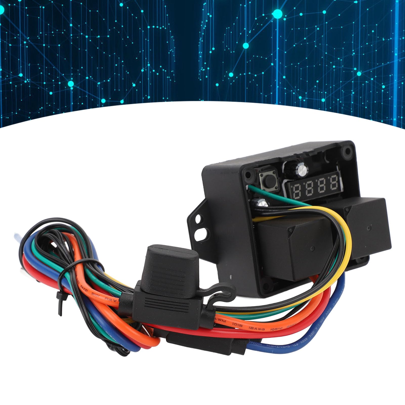 GOWENIC Controller Ventola Digitale 12V con Display LED |Regolabile 104℉-230℉ per Sistemi di Raffreddamento a Doppia Ventola Singola