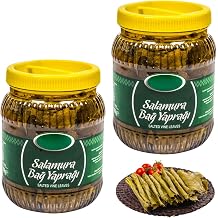 Natural Brined Grape Leaves, Premium Quality, Fresh, Additive-Free, Traditional Flavor, 900g, DOGAL SALAMURA ASMA YAPRAGI - PACK OF 2