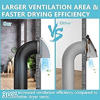 Vista 3 de Cubierta de ventilación de escape de 6 pulgadas, HG Power cubierta de ventilación de secadora de acero inoxidable para exteriores con pantalla