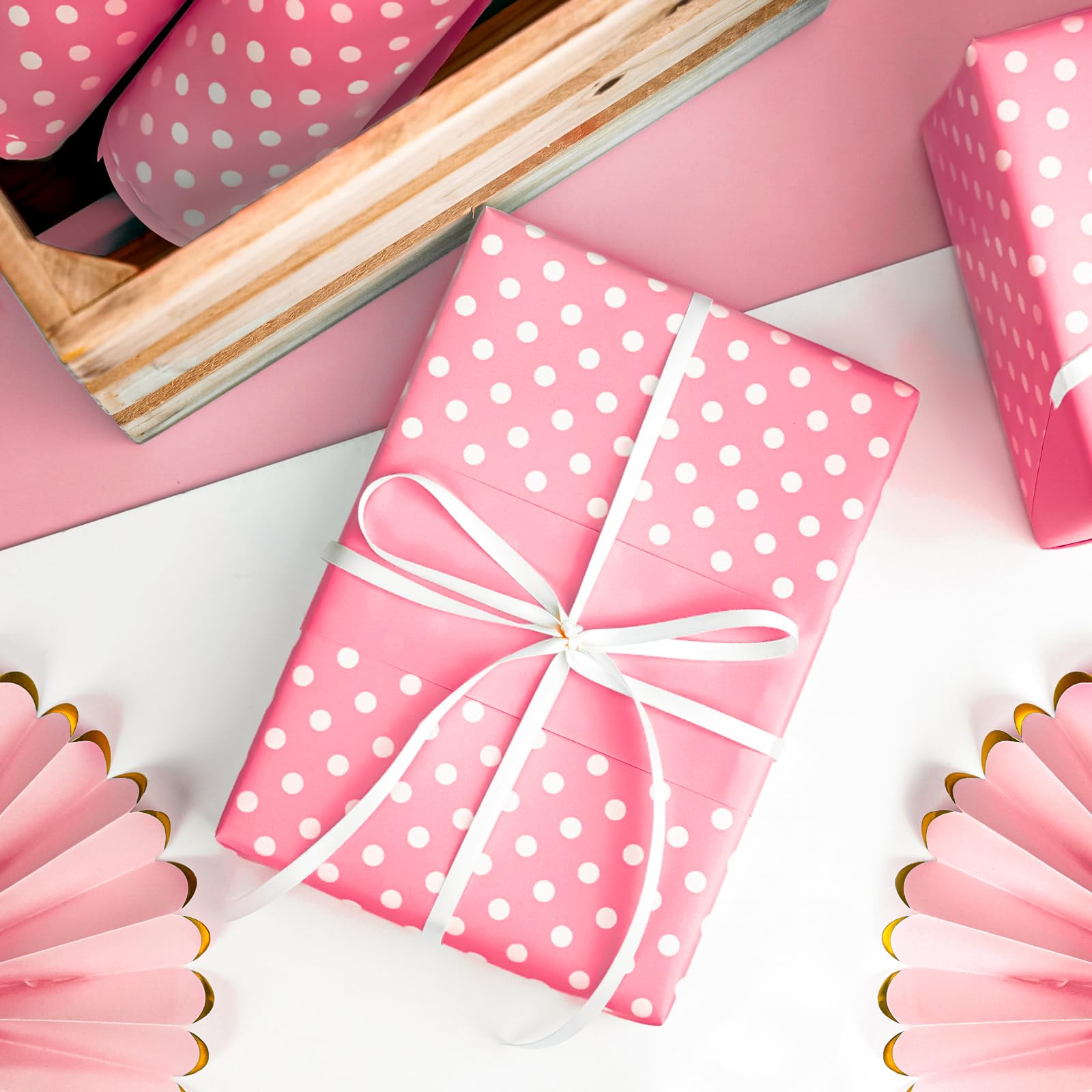 WRAPAHOLIC Papel De Regalo Reversible – Rollo De Papel De Regalo De 24 Pulgadas X 98.5 Pies