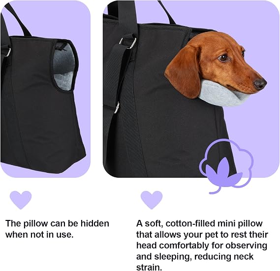 Ownpets Large Dog Purse Carrier with Pockets for Travel | extra large, storage pockets, travel vet shopping, medium pets