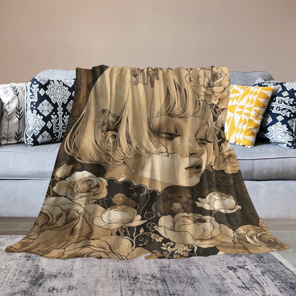 Couverture en micro polaire douce et légère pour canapé et salon
