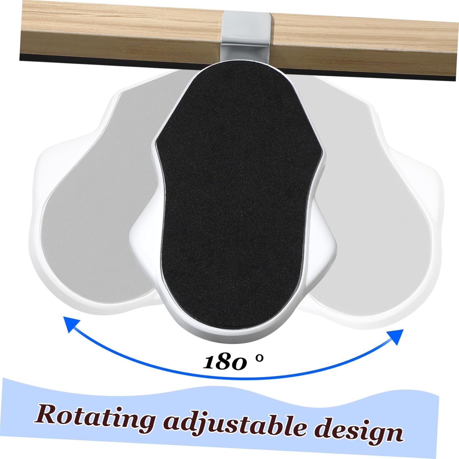Computer Desk Armrest Clamp Ergonomic Wrist Rest Desk Extender Tray Comfortable Padding for Elbow Support Easy to Install Without Drilling