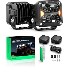 YHTAUTO 3 Inch LED Light Bars w/Wiring Harness & Light Cover, 20W 2400LM, 5700K, Spot10 Beam Off Road Camper Pod Light for Truck SUV ATV UTV Golf Cart Tractor 4x4 Van Boat IP67 Waterproof Lamp
