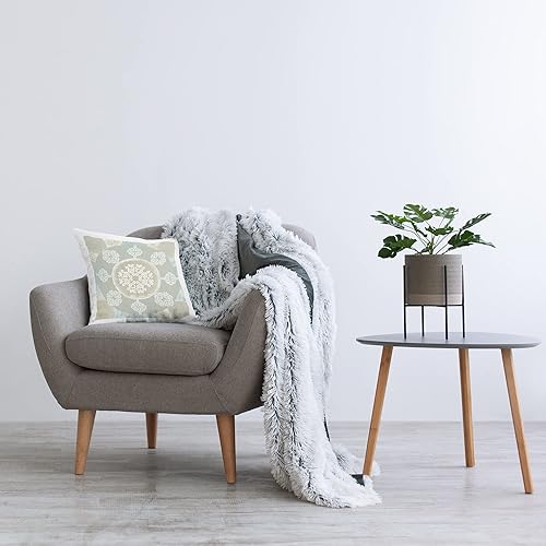 Miniatura 2 de Stupell Industries Flora Kouta - Almohada con diseño geométrico y apagado terroso, 18 x 18 pulgadas, multicolor