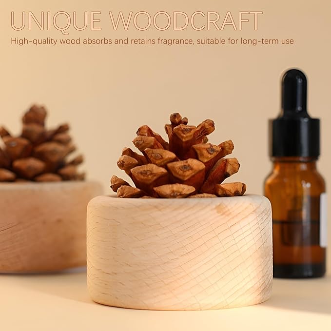 Difusor de Aceites Esenciales de Madera SAMIQU con Piña Natural miniatura 6