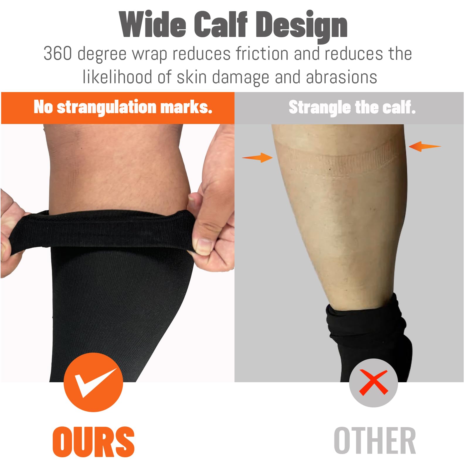 SOJOFEL Plus Size Flight Compression Socks, Wide Calf Support Socks for Women - Image 4