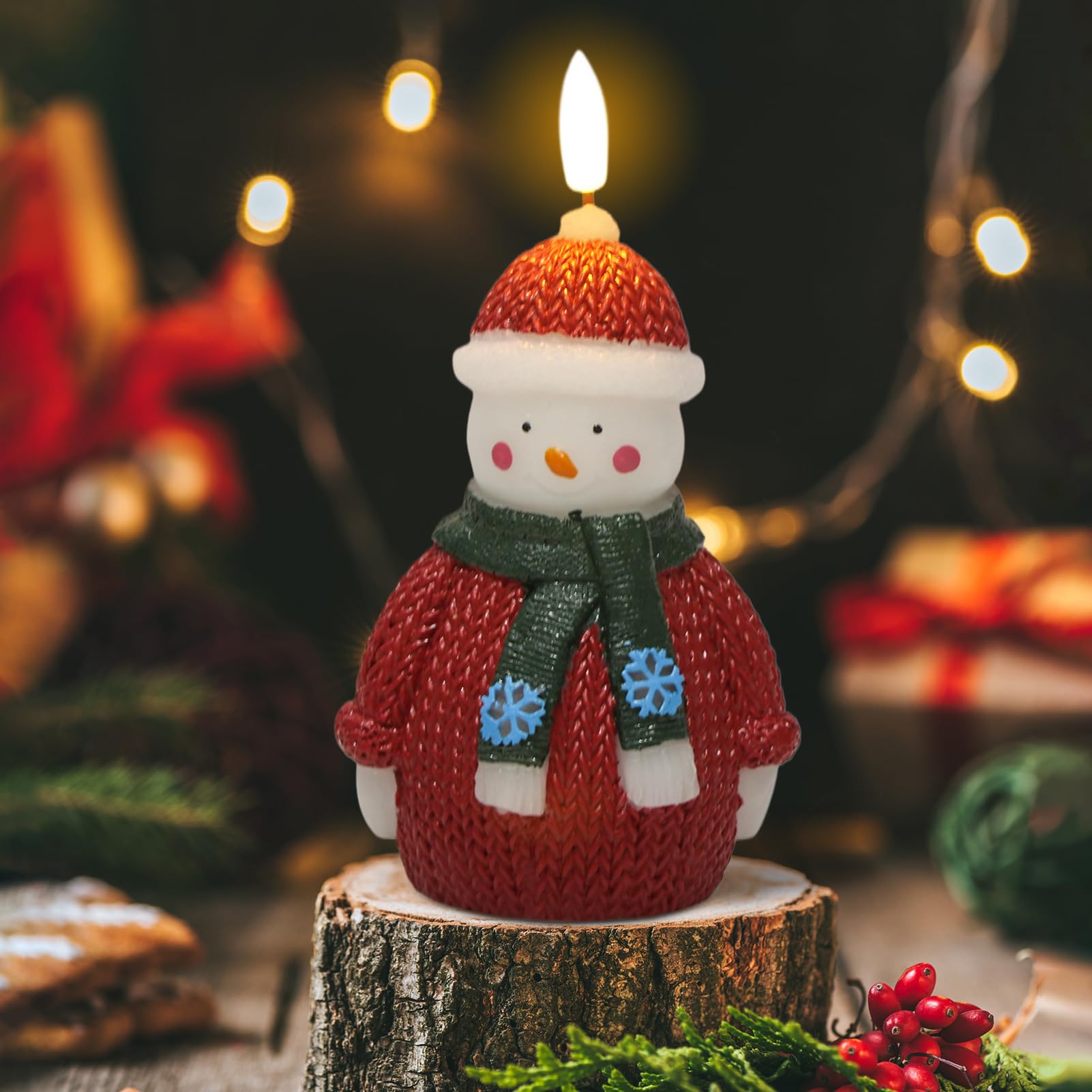 Amazon.com: DRomance Snowman Flameless Flickering Candle Battery