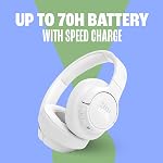 JBL Tune 770NC - Adaptive Noise Cancellation with Over-Ear Smart Ambient Wireless Headphones, Bluetooth 5.3, Up to 70h of Range with Fast Charging, Lightweight, Comfortable and Foldable Design (Black)