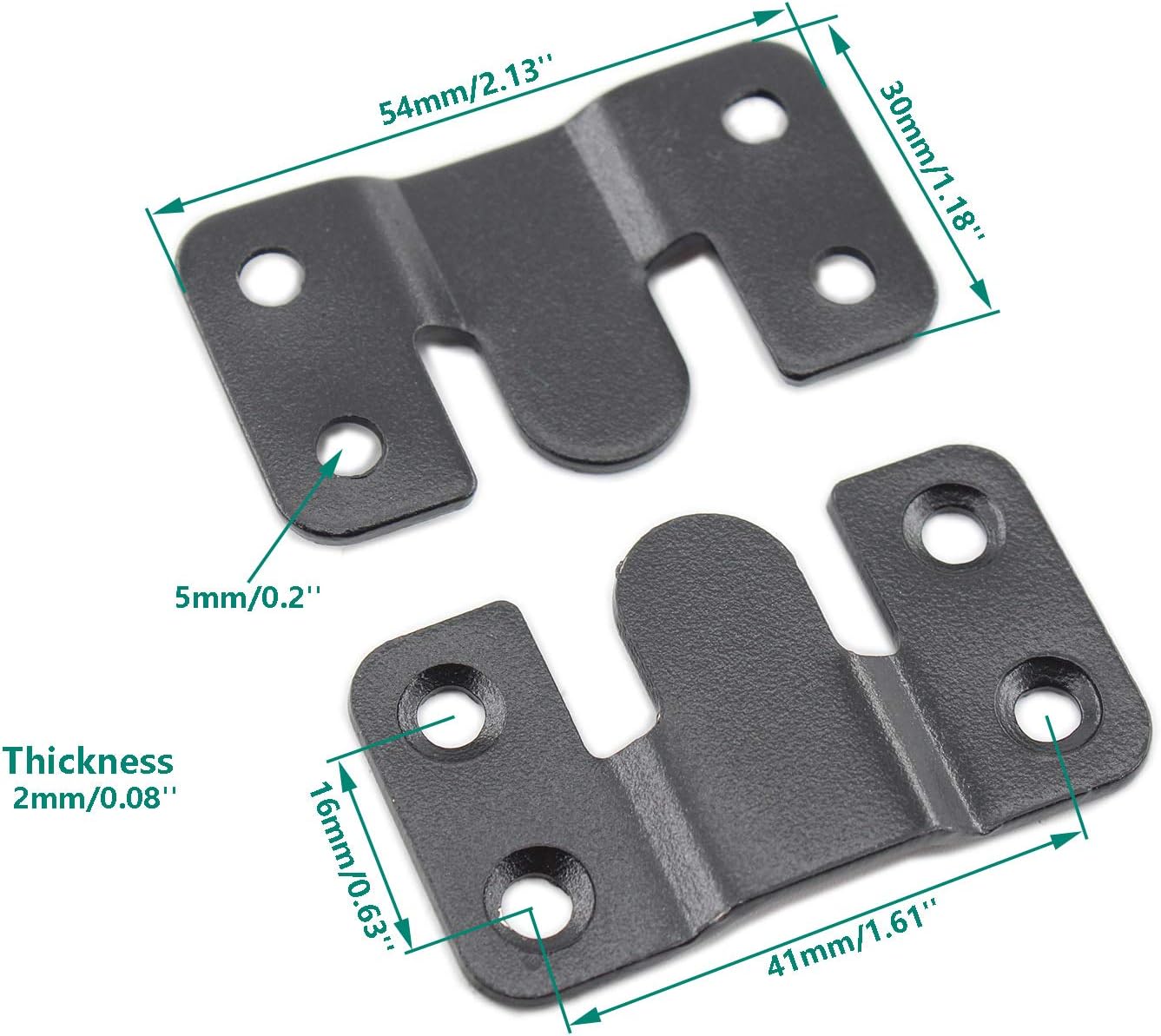 8 Pack Z-Clips Flush Mount Bracket, Heavy Duty Picture Hanger Wall Mounting Bracket, Hardware Kit with Screws and Interlocking Wall Mount Hardware for Hanging Mirrors,Panels Large