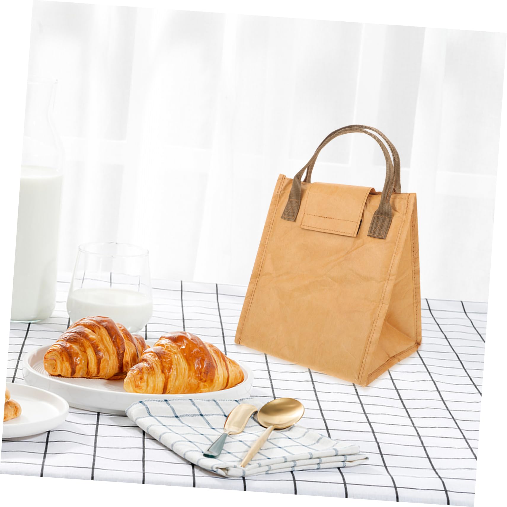 ABOOFAN 5St Bento-Tasche schultüte bürotasche purse Lunchpakete für Camping Camping-Wärmeisolierungstasche Erwachsener -Papier Thermotasche Lunchbox-Tasche Isoliertaschen Kraftpapier