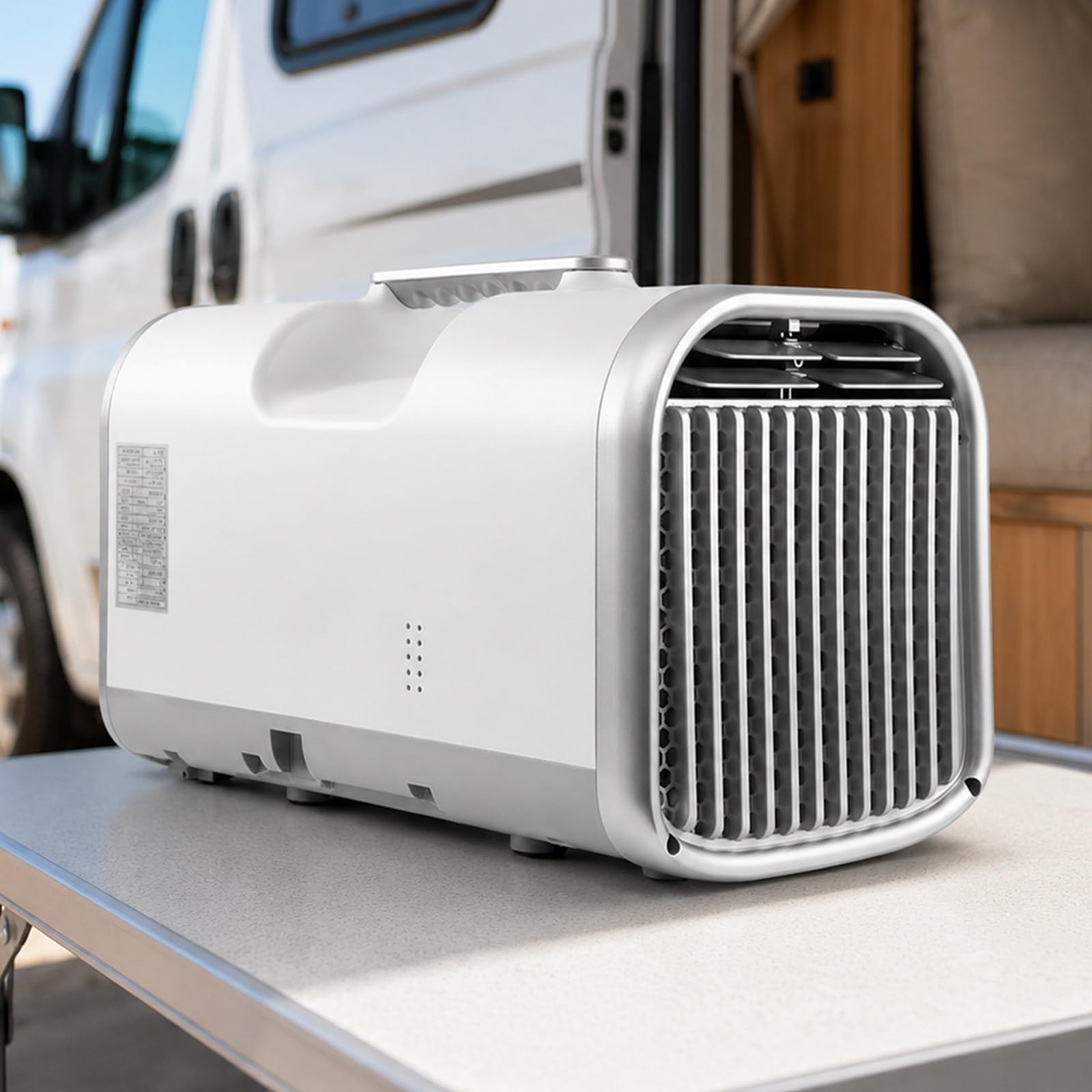 MESCXTY Portable Air Conditioner, 4,400 BTU, 1500 W, 3-Speed Airflow, with Remote Control and Timer, for Tents, Campers Trucks, 1300 W