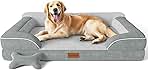 Extra Large Dog Bed, Orthopedic Dog Bed with Cooling Gel Memory Foam, Waterproof XL Pet Bed with Removable Washable Cover, 42