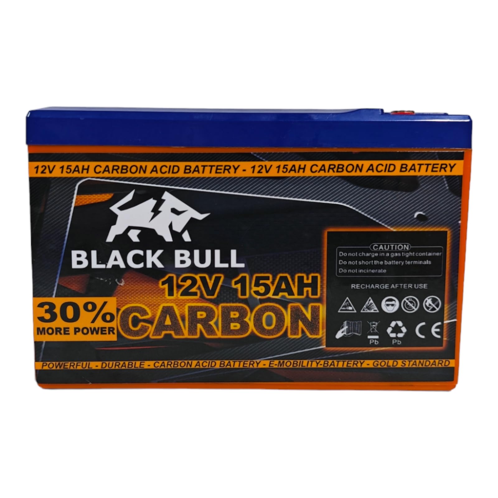 BlackBull BleiGelAkku AKKU 12V 15AH ersetzt 12AH BleiAkku für E-Scooter CARBON TYPE