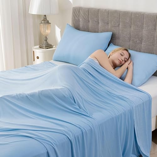Syalife Manta refrescante para durmientes acalorados, manta de verano con fibra de enfriamiento japonesa Q-Max 0.5 Arc-Chill, manta de algodón