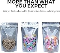 Vista 5 de Performore Bolsas de pie de 5 x 8 pulgadas, bolsas resellables con cierre hermético para almacenamiento de alimentos, bolsas de Mylar resistentes
