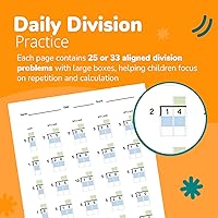 Vista 3 de Channie's Libros de trabajo de una página al día de un solo dígito nivel 1 para principiantes de división visual para enseñanza y aprendizaje