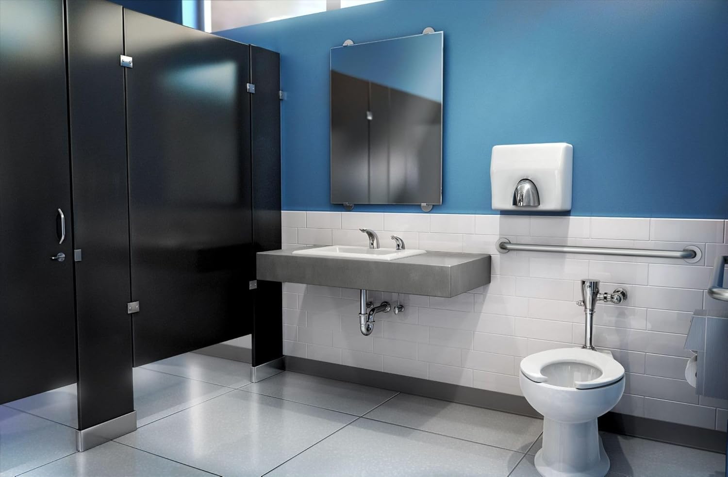 Moen CA8302 M-Power Commercial Touchless Single Mount Hands-Free Battery Powered Sensor-Operated Faucet, Chrome