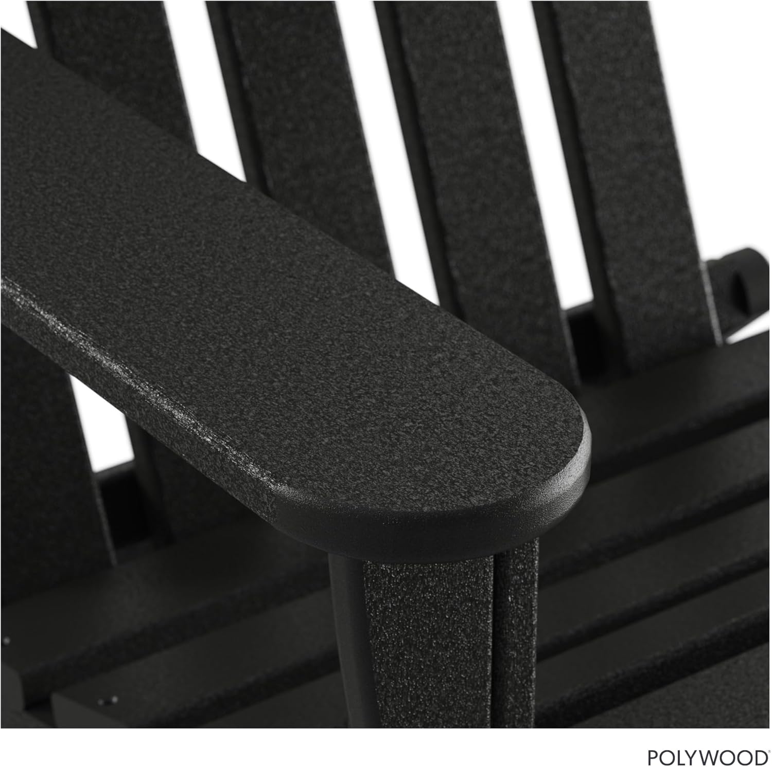 POLYWOOD AD5030BL Classic Folding Adirondack, Black