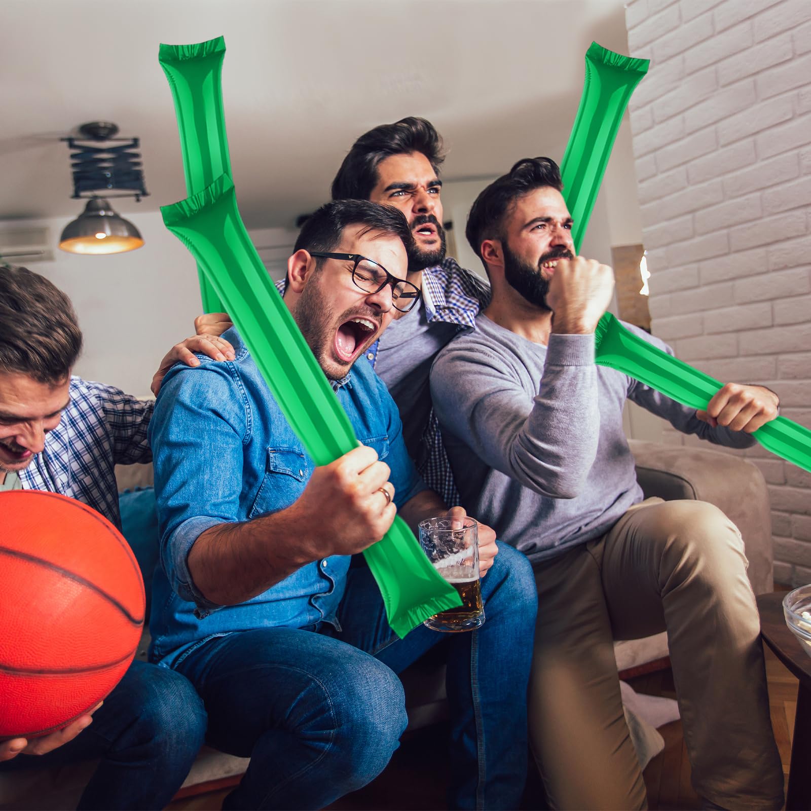 dellyy 50 Bastoncini Gonfiabili in Plastica per Tifo, 60 x 10 Cm, Ideali per Partite di Coppa del Mondo, Eventi di Intrattenimento e Manifestazioni Sportive, per Incoraggiare Il Pubblico.