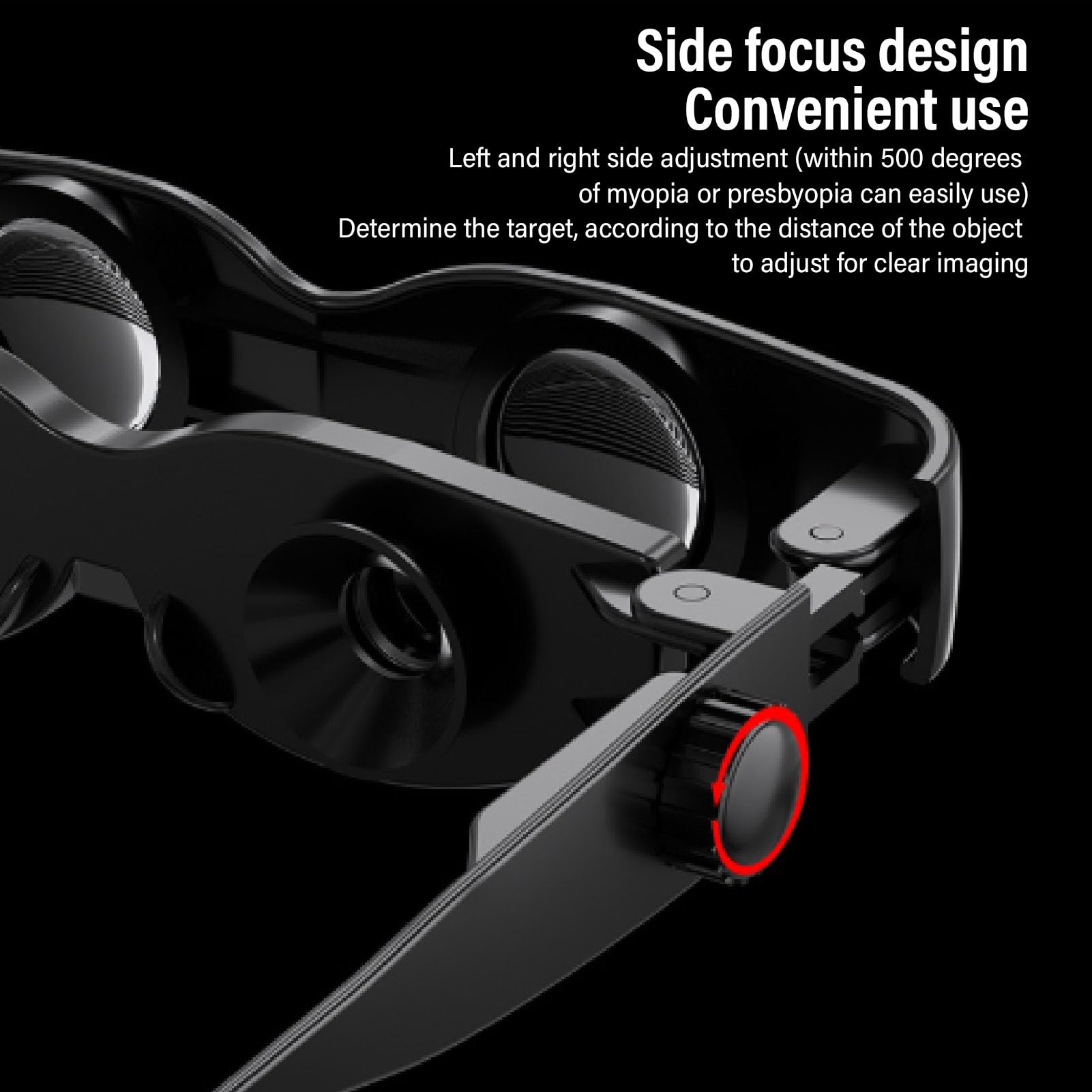 3X Fishing Binocular Glasses – Yellow Polarized Lens with Manual Focus, Adjustable Magnification for Day & Night Fishing, Clear Vision Floating Scope