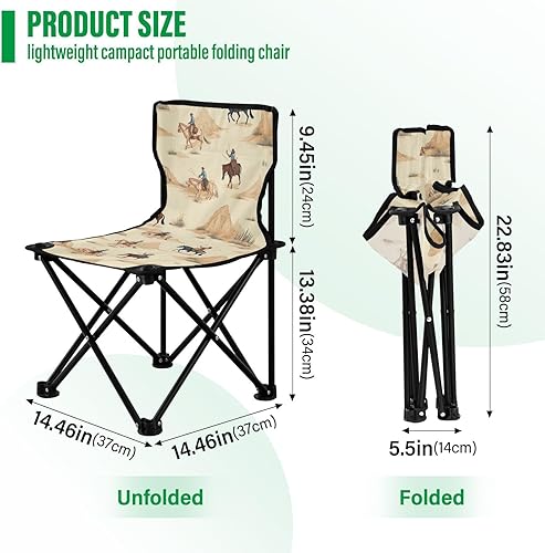 Miniatura 3 de Al aire libre plegable americano salvaje oeste desierto vaquero camping sillas para adultos silla de camping portátil silla de césped ligero 202a5082