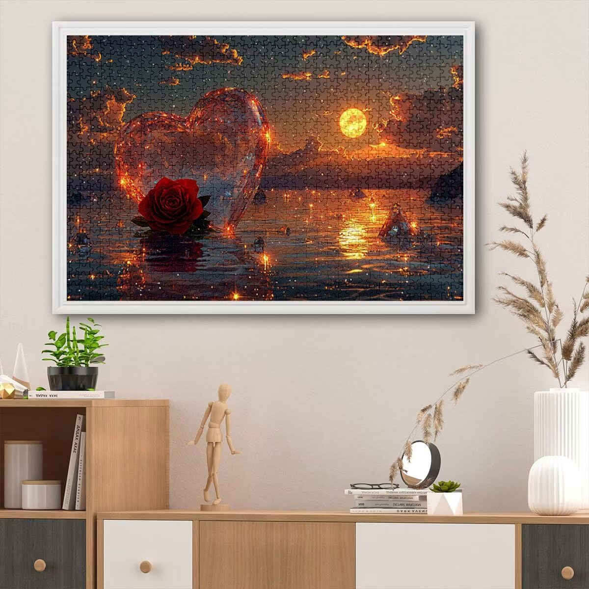 Puzzle 3000 elementów krajobrazu, Starry Night Puzzle 3000 elementów dla dorosłych, drewniane puzzle dla dorosłych, wymagająca łamigłówka, gra logiczna dla całej rodziny, drewniane puzzle, dekoracja