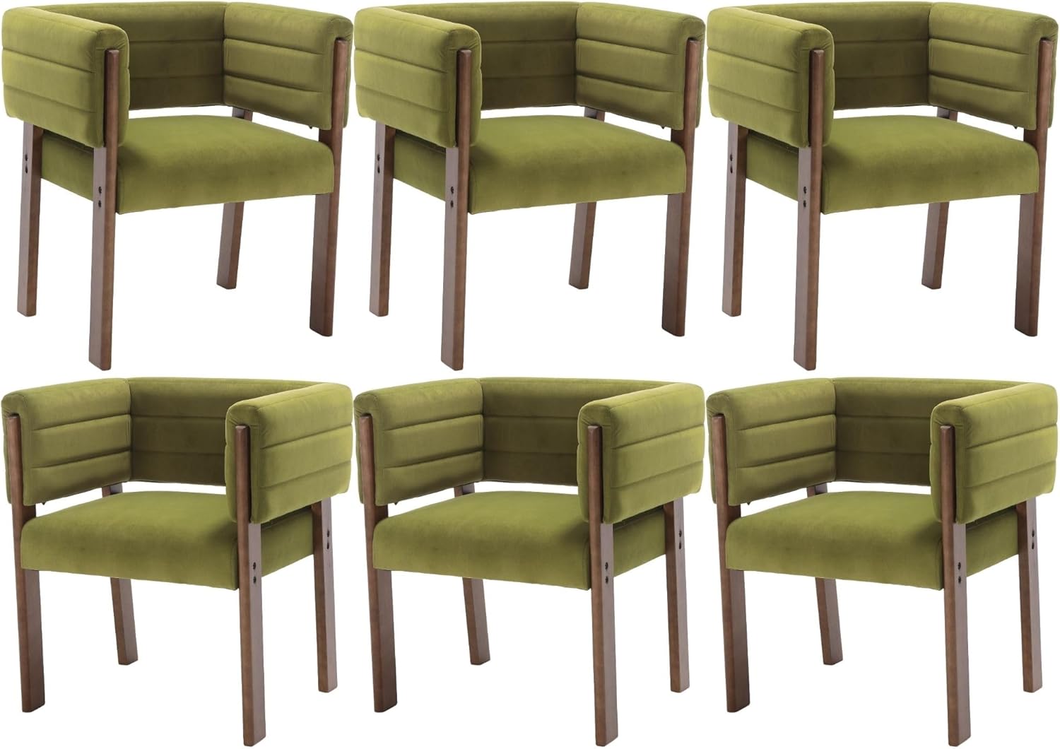 Wahson MidCentury Modern Dining Chairs Set of 6, Velvet
