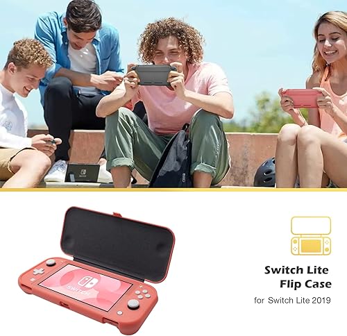 Miniatura 8 de ProCase Funda con tapa para Nintendo Switch Lite con 2 protectores de pantalla de vidrio templado, funda protectora delgada con cubierta frontal
