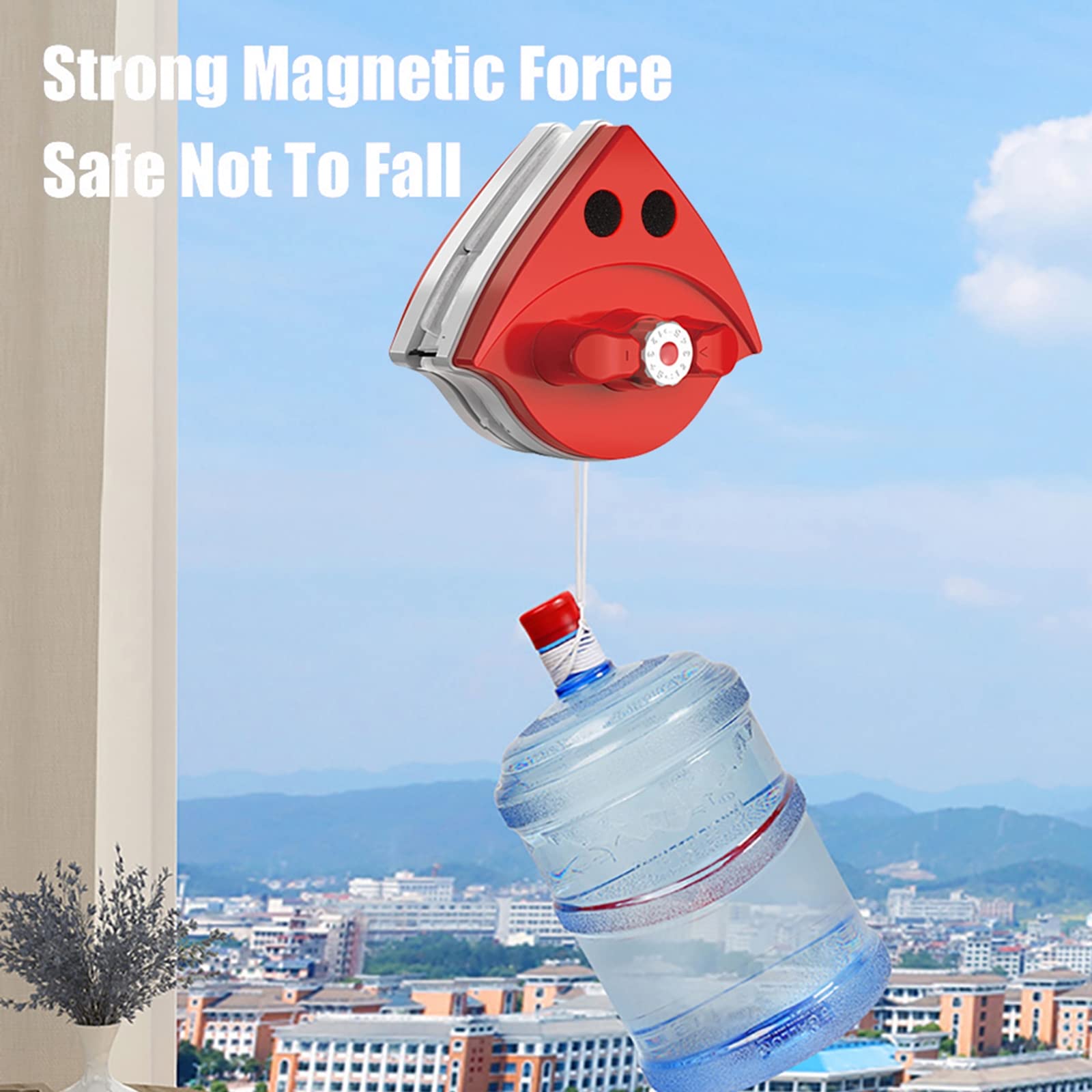 Magnetyczna myjka do okien, dwustronna myjka do szyb, magnetyczne narzędzia do czyszczenia, 5 pilników, regulowane narzędzia do mycia, grubość 3-32 mm