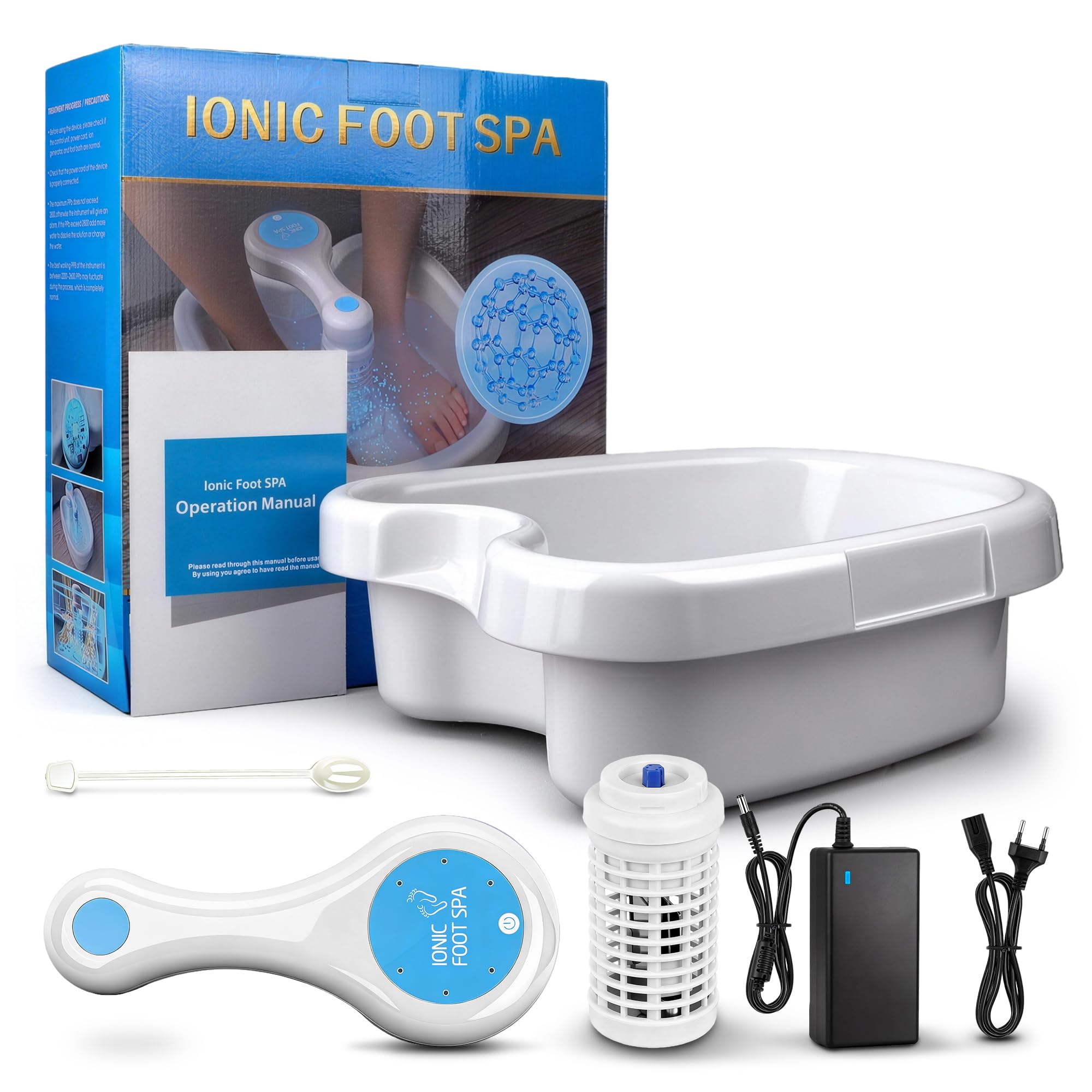 Baño de Pies Iónico Detox, SPA de Un Toque para Casa, Tecnología de Electrolysis y Bienestar