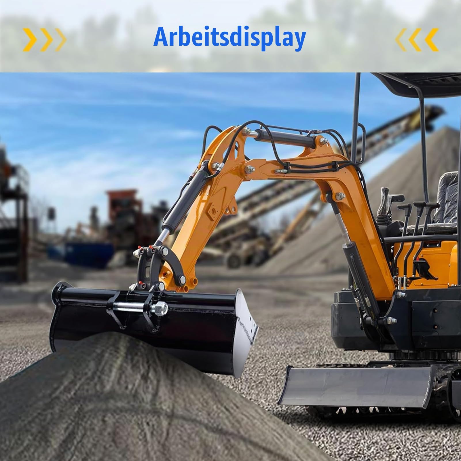 Grabenräumlöffel 80 cm für Minibagger 0,8–1,8 t, zahnlos | Bolzenlänge 120 mm, Lochabstand 90 mm, Aufnahmebreite 90 mm, Bohrung Ø25 mm, Manganstahl, Versand aus DE-Lager