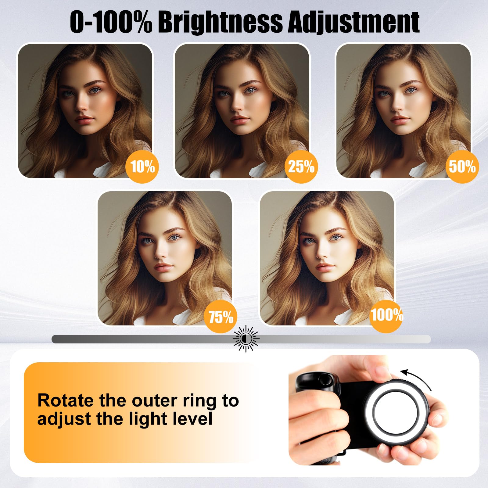 OBEST Smartphone Camera Grip Bluetooth Camera Remote Luz de Relleno cámara para teléfonos Video/Fotografía/Transmisión en Vivo