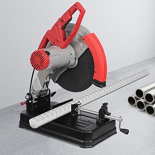 14in Blade Cutting Machine All-aluminum Cut Off Saw 0-45°Adjustable Cutting Saw, 2800W 3900RPM Chop Saw for Cutting Metal Wood Steel Iron Pvc Plastic Aluminum